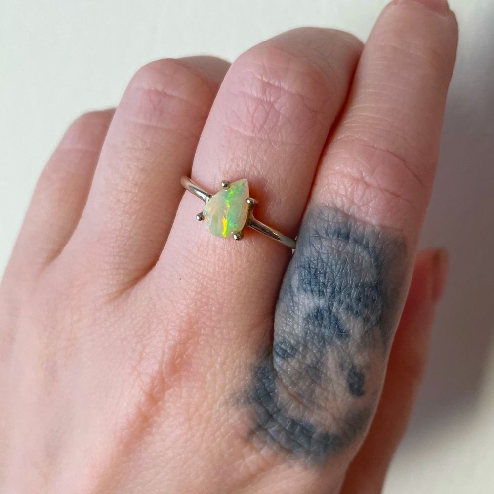 Sterling Silver and Ethiopian Opal Ring